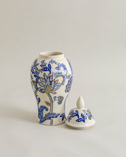 Royal Paisley Bloom Temple Jar - 47 cm