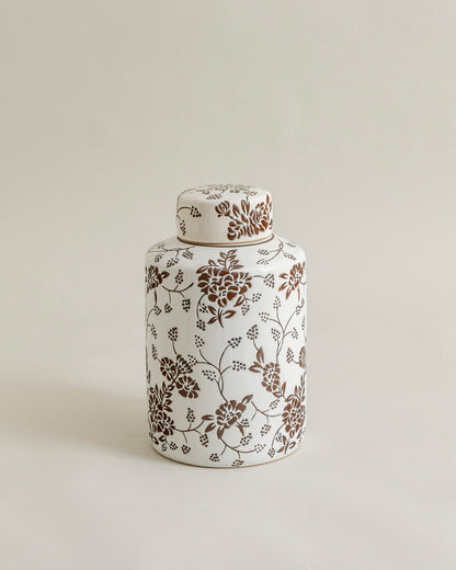 Monochrome Blossom Classic Decorative Jar - 33 cm