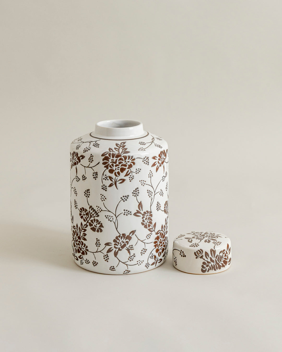 Monochrome Blossom Classic Decorative Jar - 33 cm