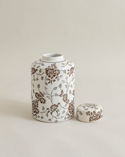 Monochrome Blossom Classic Decorative Jar - 33 cm