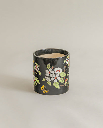 Midnight Blossom Butterfly Planter - Set Of 2
