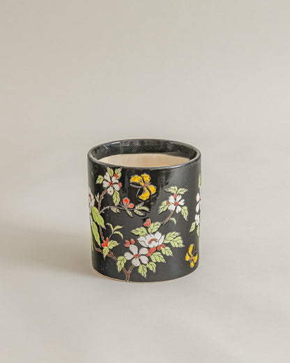 Midnight Blossom Butterfly Planter - Set Of 2