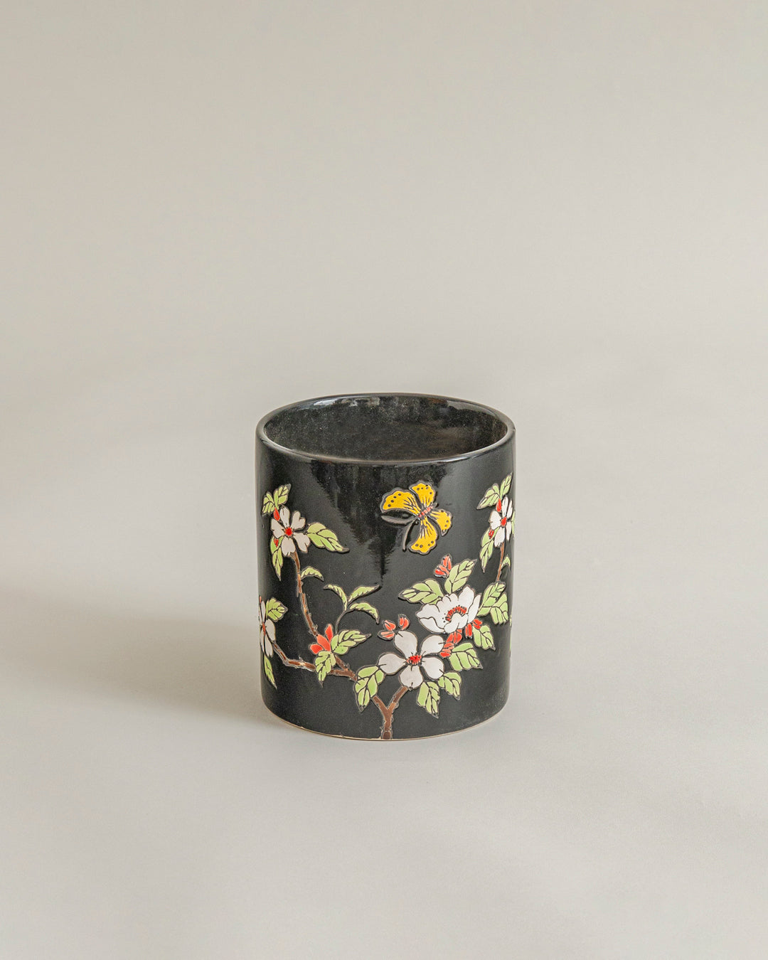 Midnight Blossom Butterfly Planter - Set Of 2