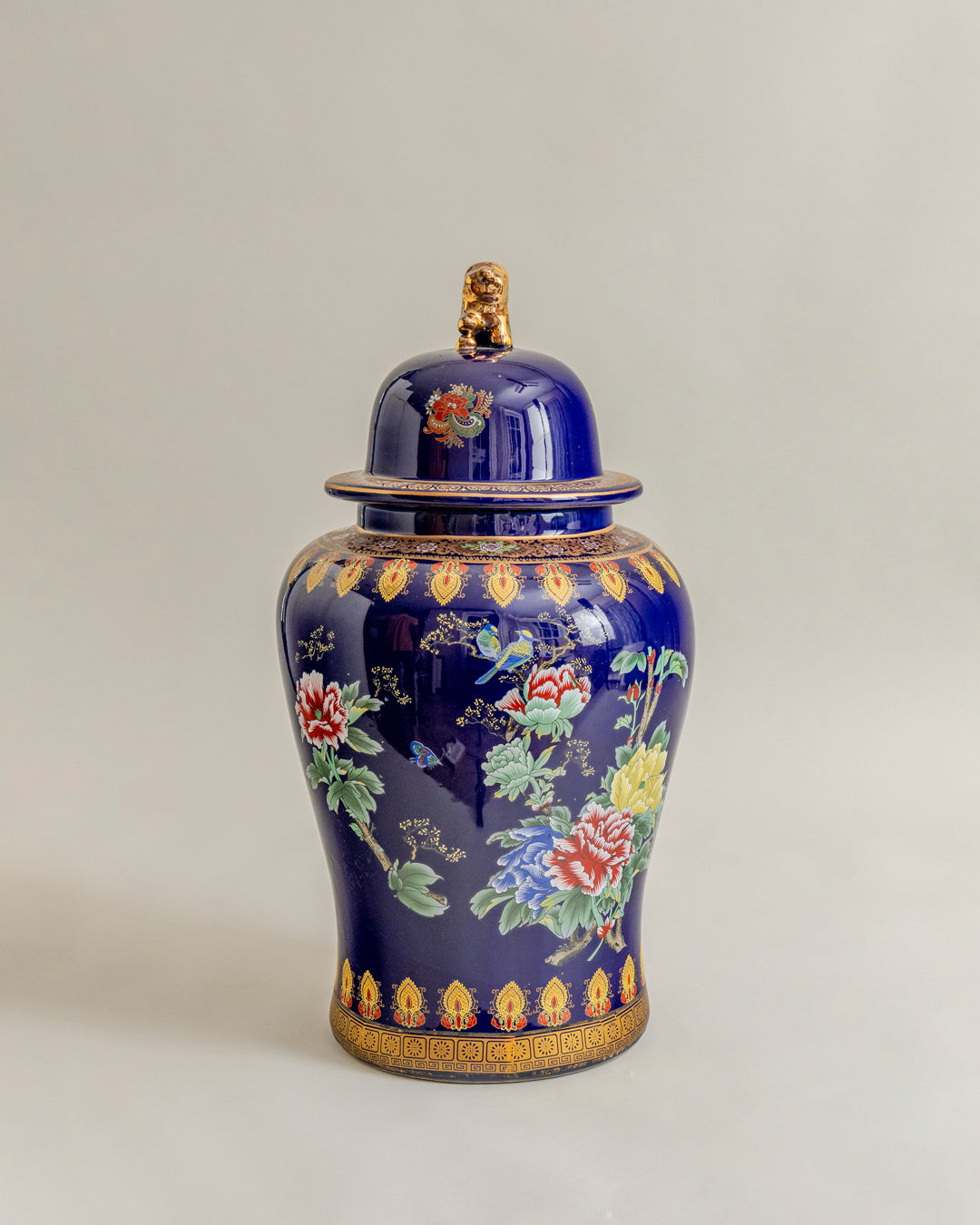 Midnight Regal Bloom Temple Jar - 64 cm