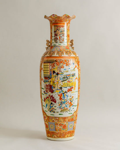 Imperial Peacock Court Tall Vase