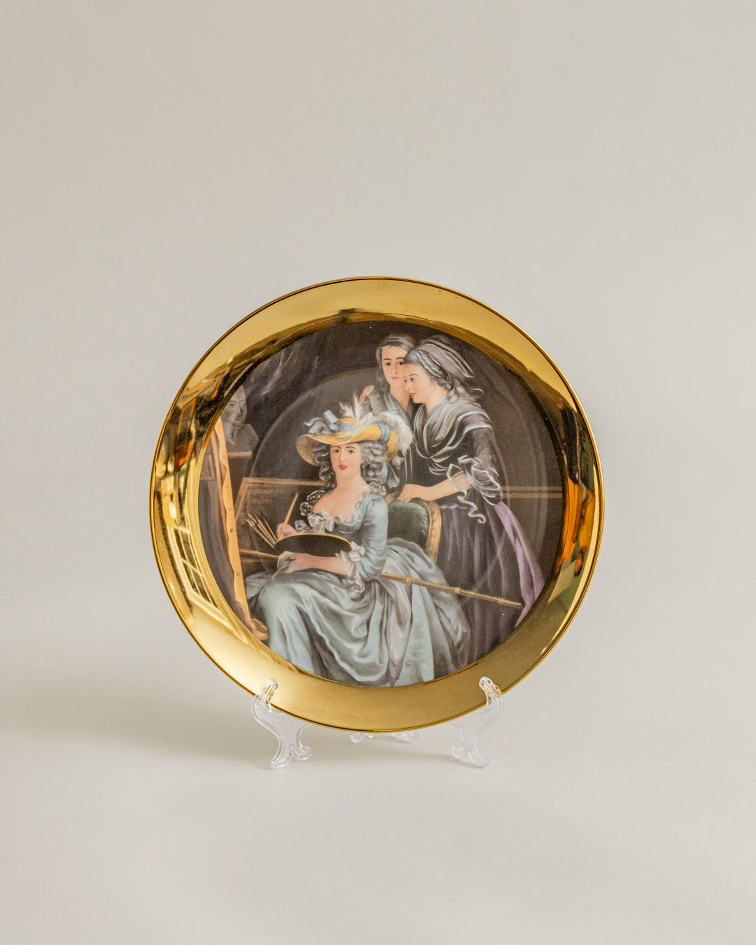 Victorian Elegance Golden Rim Decorative Plates - 10"