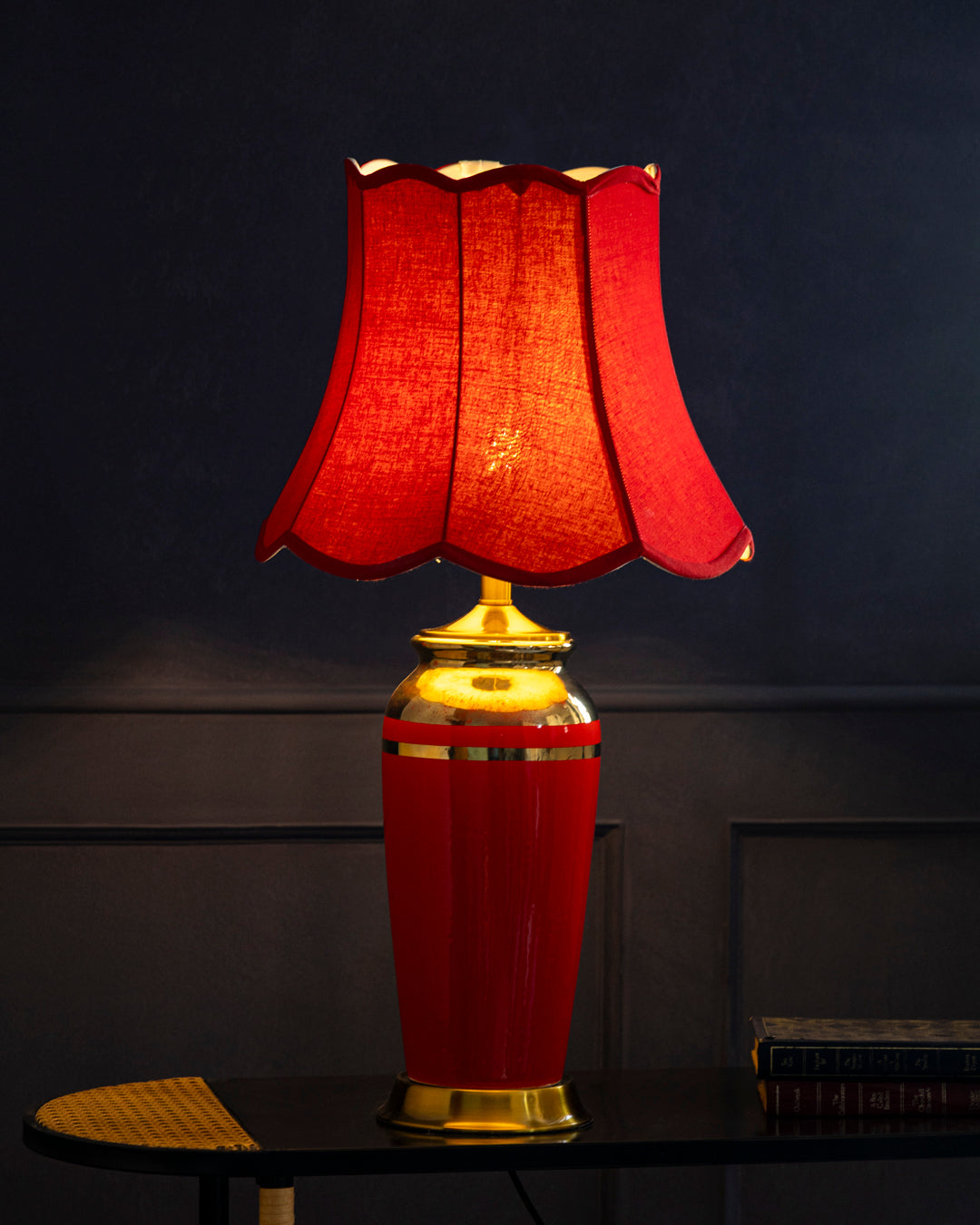 Crimson Radiance Table Lamp