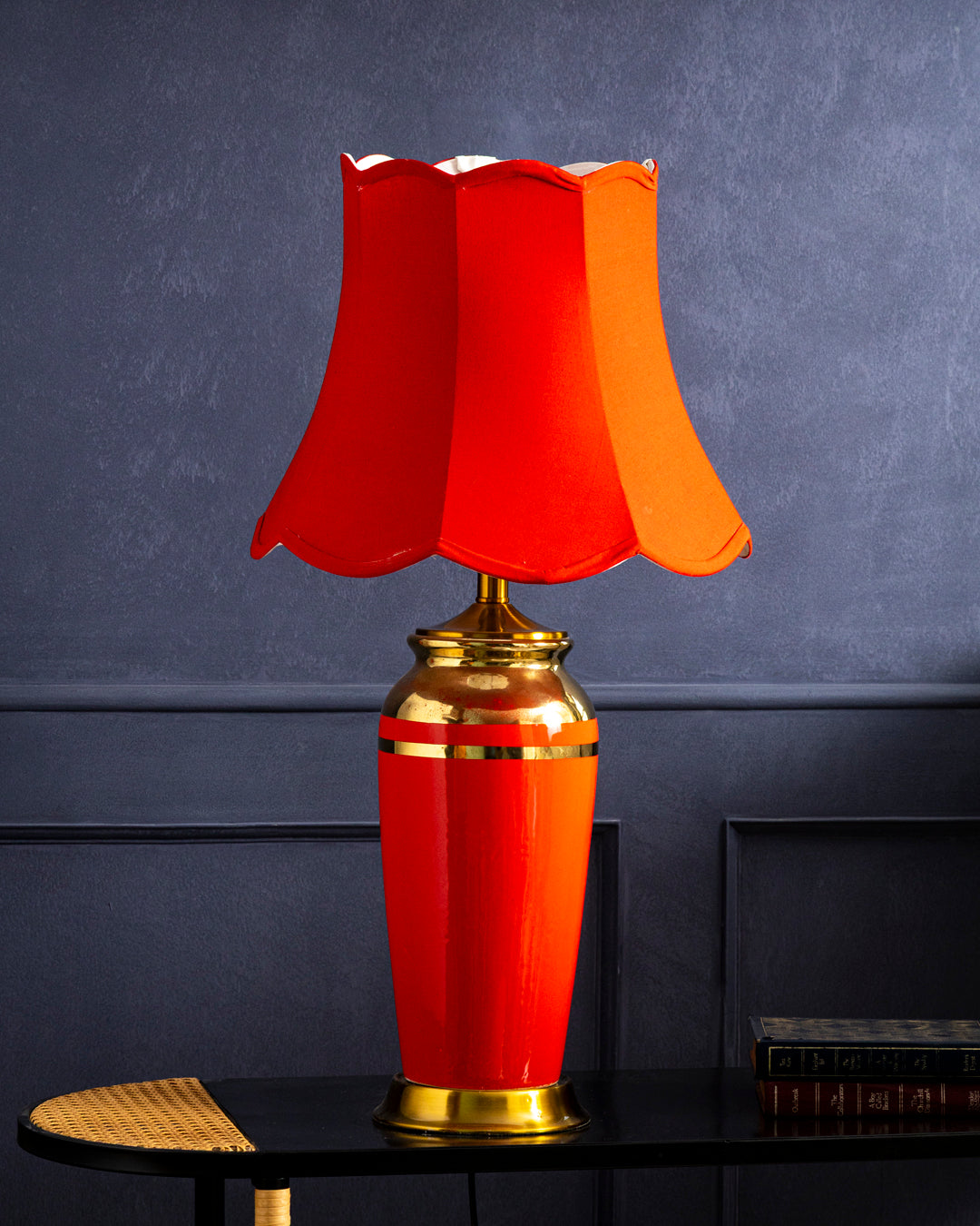 Crimson Radiance Table Lamp