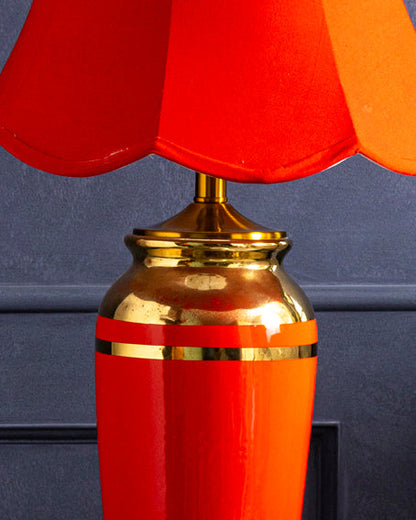 Crimson Radiance Table Lamp