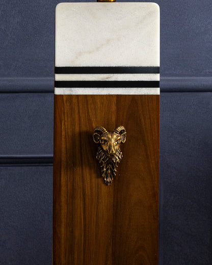 Marble And Wood Stripe Table Lamp