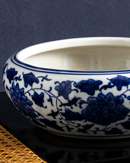 Royal Blue Lotus Bowl Planter - 33 cm