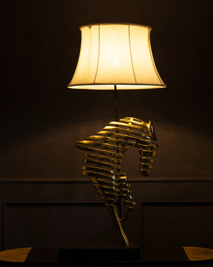 Golden Gallop Horse Sculpture Table Lamp
