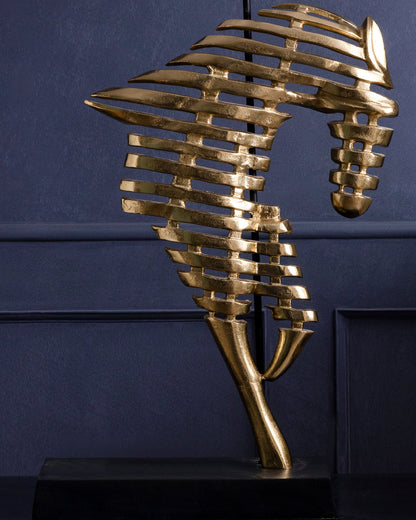 Golden Gallop Horse Sculpture Table Lamp