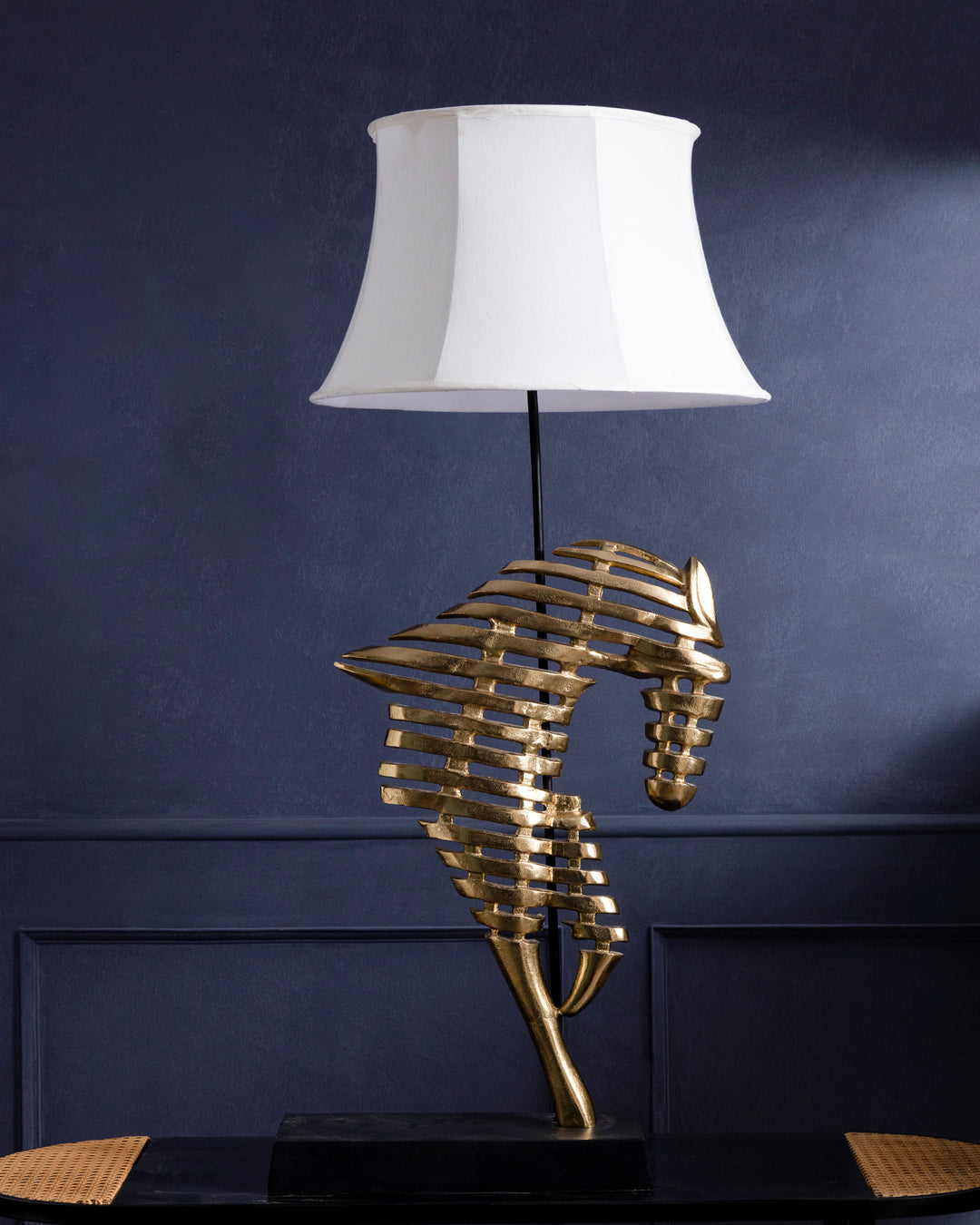 Golden Gallop Horse Sculpture Table Lamp
