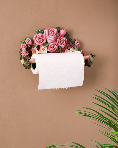 Rose Garden Tissue Holder - Pink