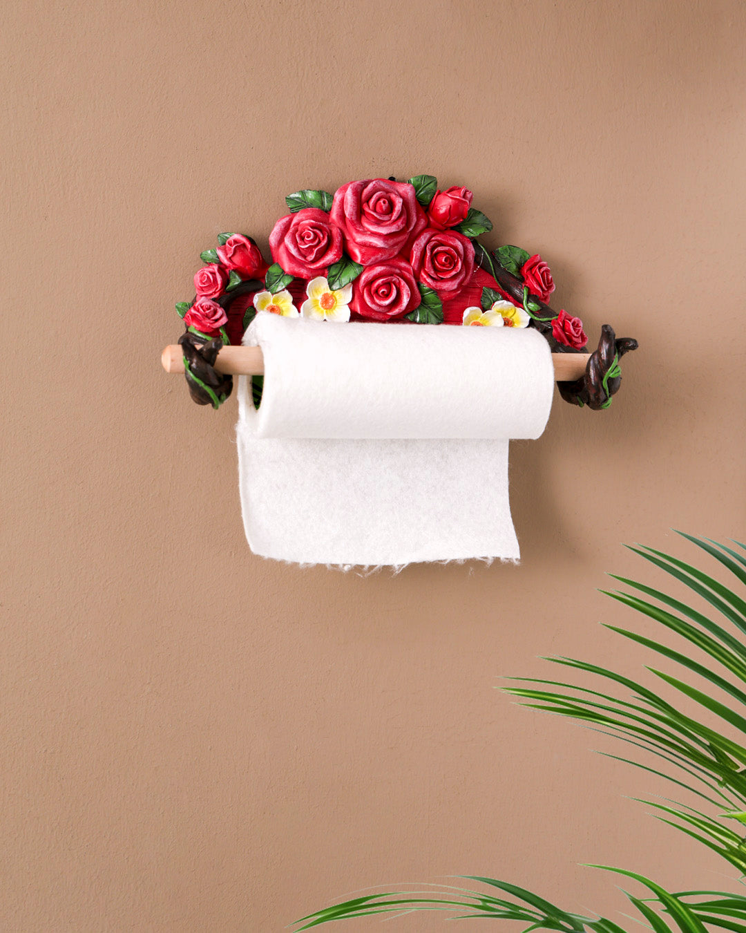 Rose Garden Tissue Holder - Red