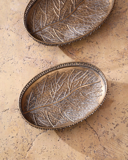 Vintage Birch Leaf Serving Tray - Small
