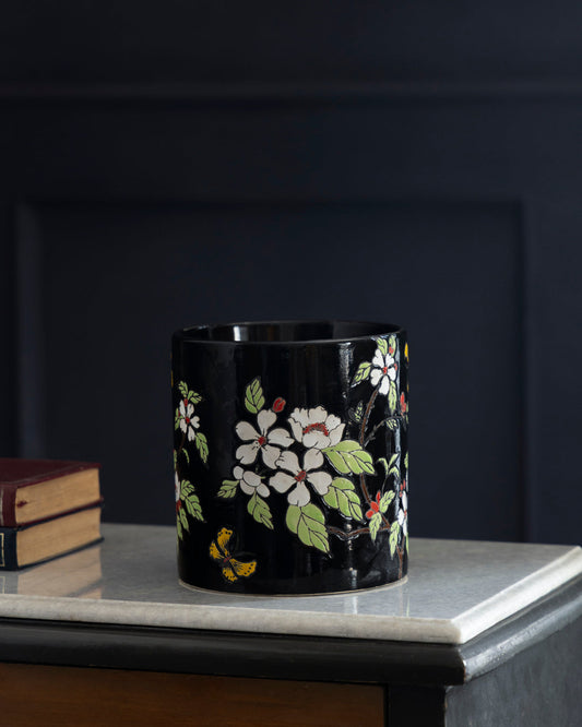 Midnight Blossom Butterfly Planter - Set Of 2