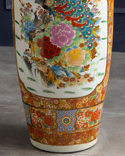 Imperial Peacock Court Tall Vase