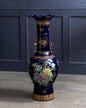 Royal Sapphire Floral Palace Vase