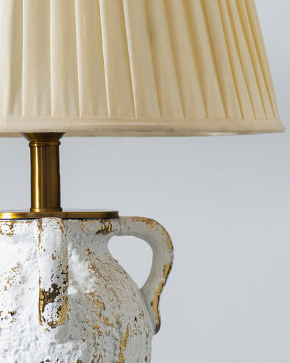 Antique Gold Rustic Amphora Table Lamp