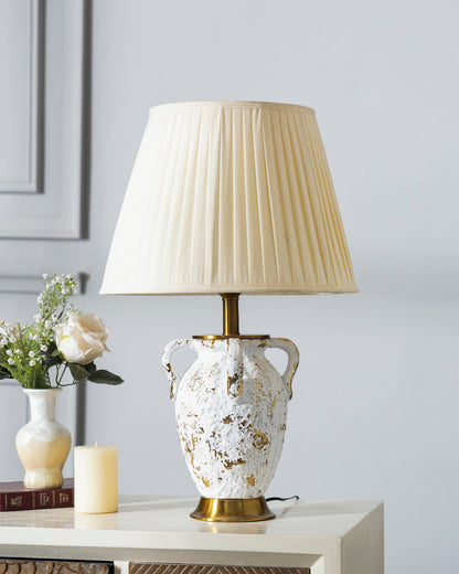 Antique Gold Rustic Amphora Table Lamp
