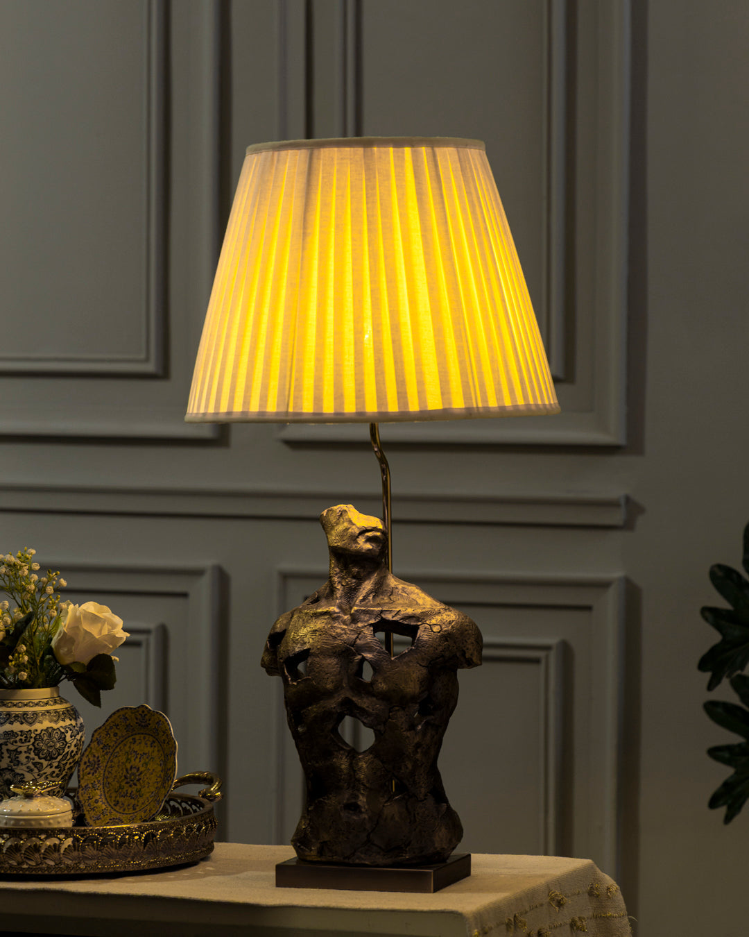 Abstract Man Torso Table Lamp