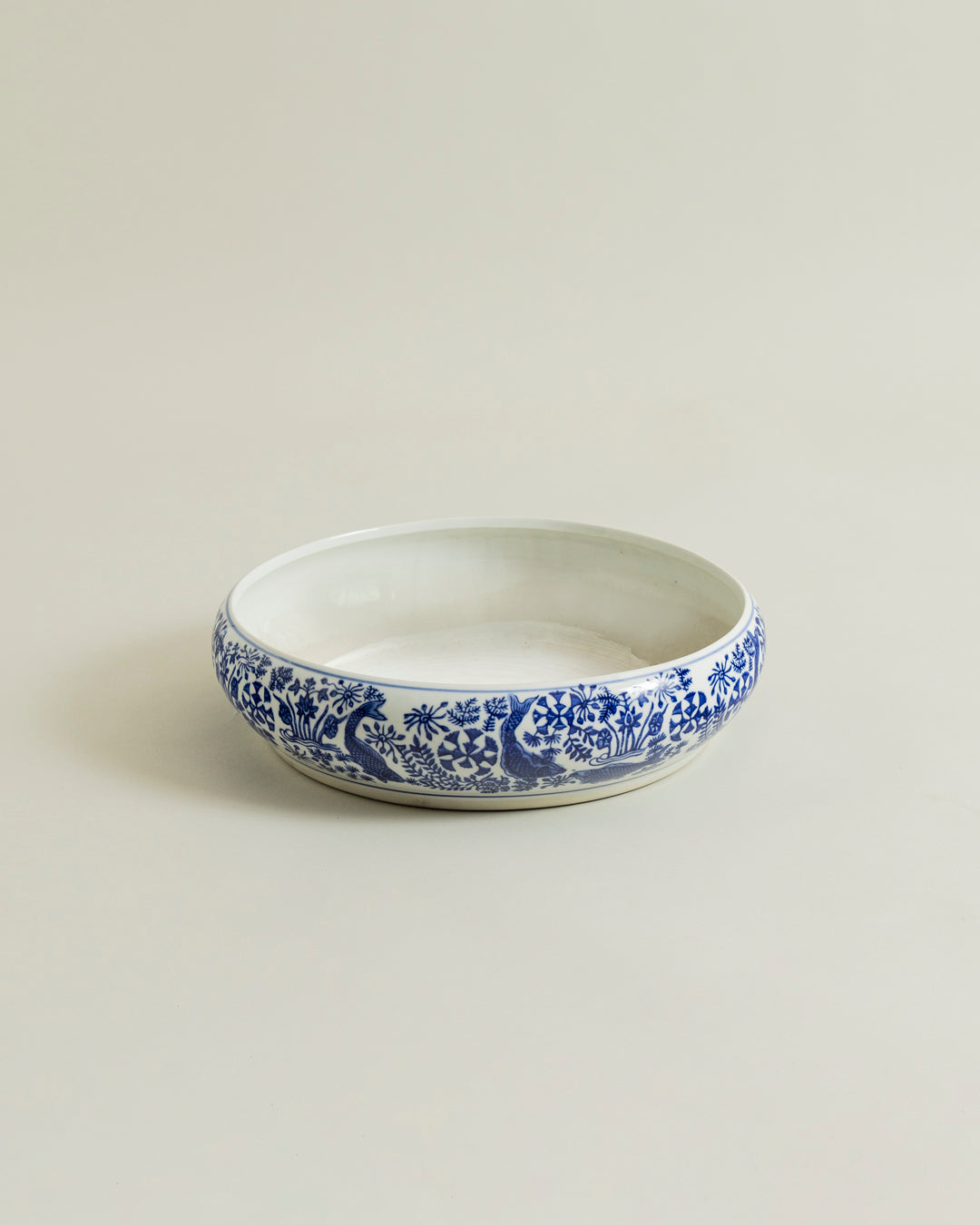 Indigo Bloom Ceramic Planter - 31 CM