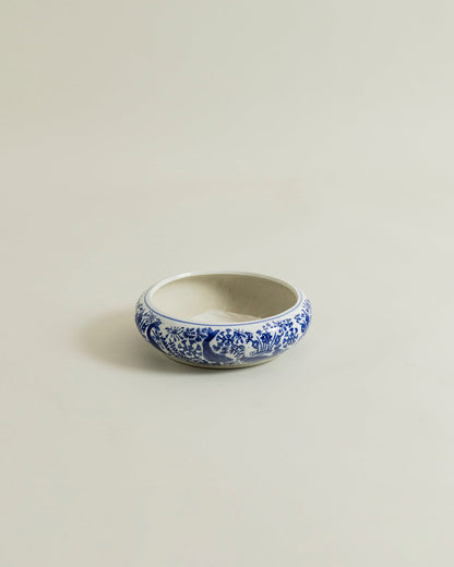 Indigo Bloom Ceramic Planter - 21 CM