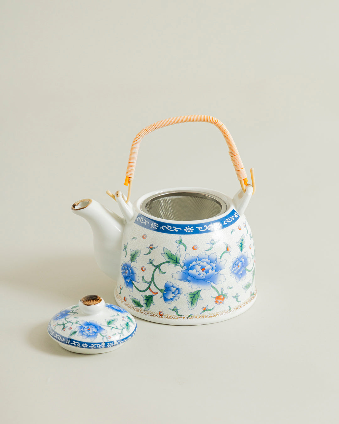 Blue Peony Tea Kettle