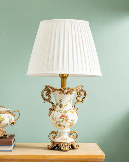 Ivory Blossom Ornate Table Lamp
