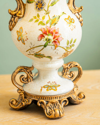 Ivory Blossom Ornate Table Lamp