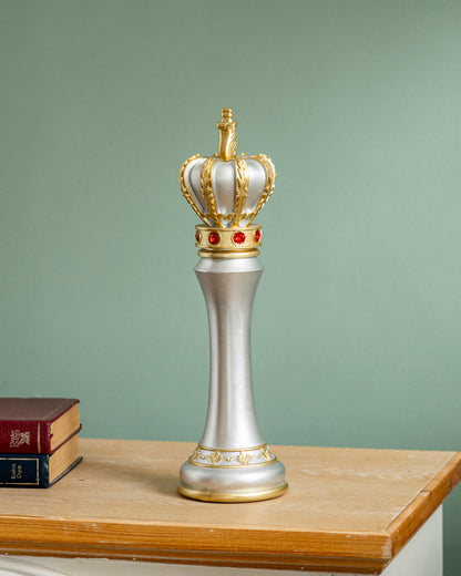 Royal Chess Piece Decorative Sculpture Set Of 3 - Grey