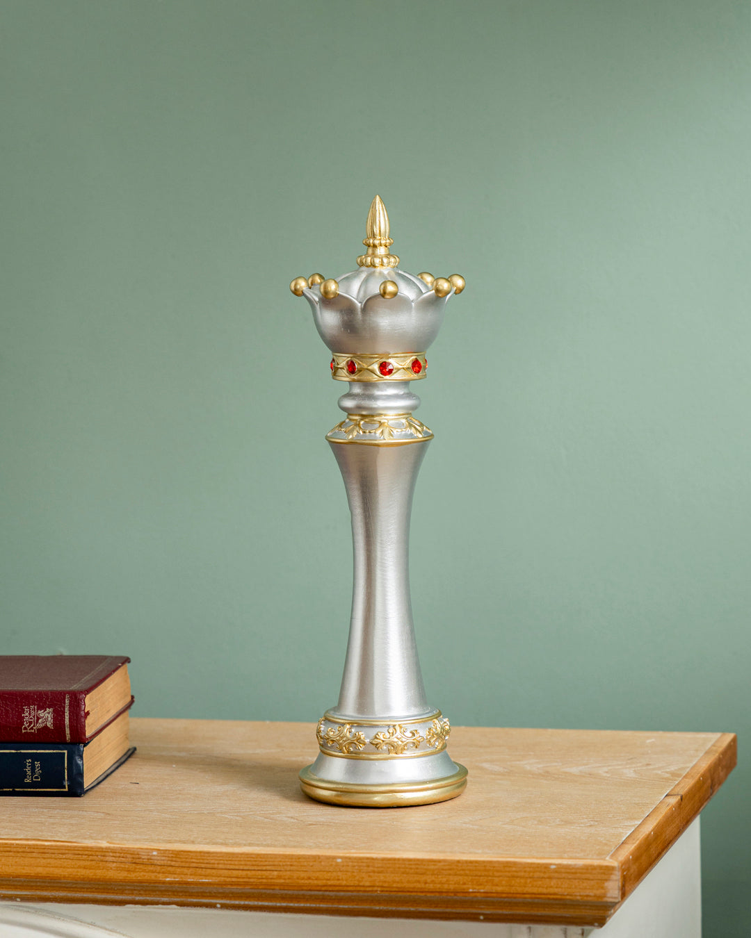Imperial Crown Decorative Chess Queen - Grey