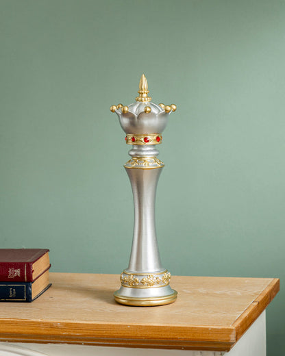 Imperial Crown Decorative Chess Queen - Grey