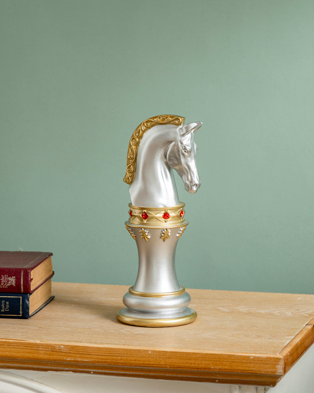 Royal Chess Piece Decorative Sculpture Set Of 3 - Grey