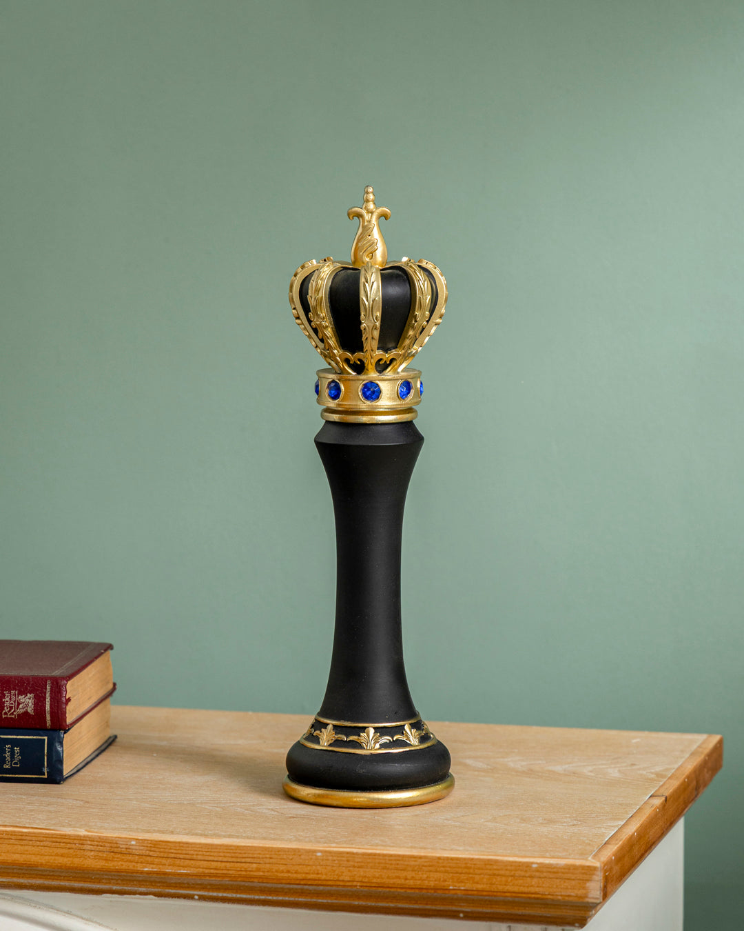 Royal Chess Piece Decorative Sculpture Set Of 3 - Black