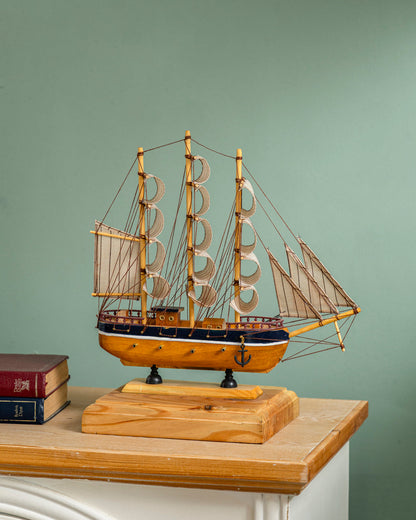 "The Gold Mariner" Wooden DecoratStandive Ship With