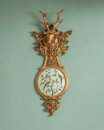 Victorian Antler Floral Wall Accent