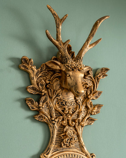 Victorian Antler Floral Wall Accent