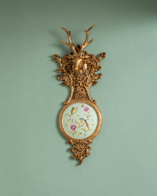 Victorian Antler Floral Wall Accent