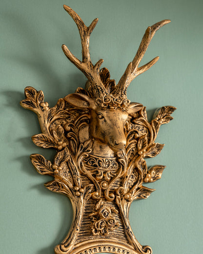 Victorian Antler Floral Wall Accent
