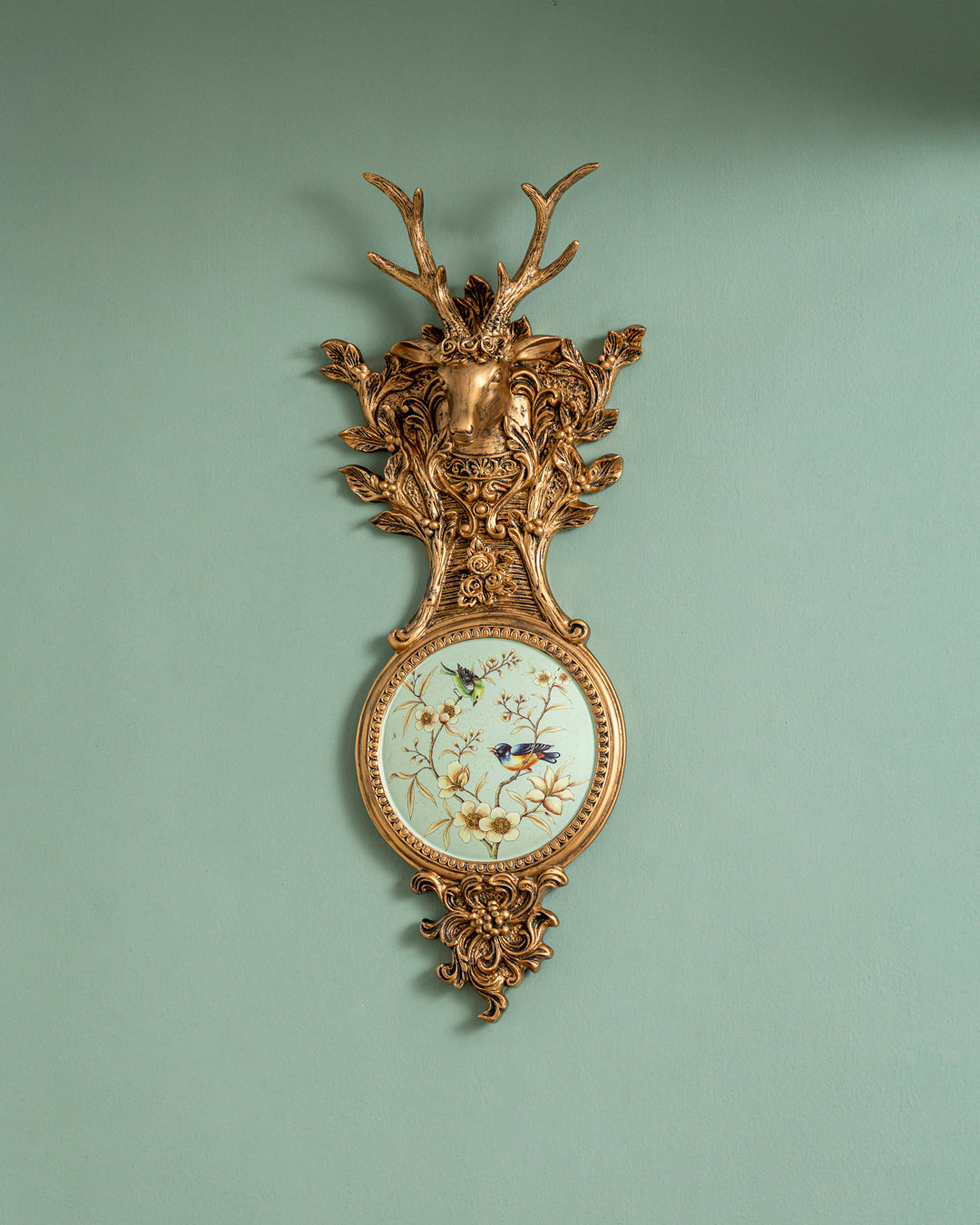 Victorian Antler Floral Wall Accent