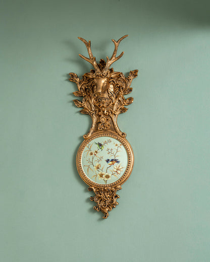 Victorian Antler Floral Wall Accent