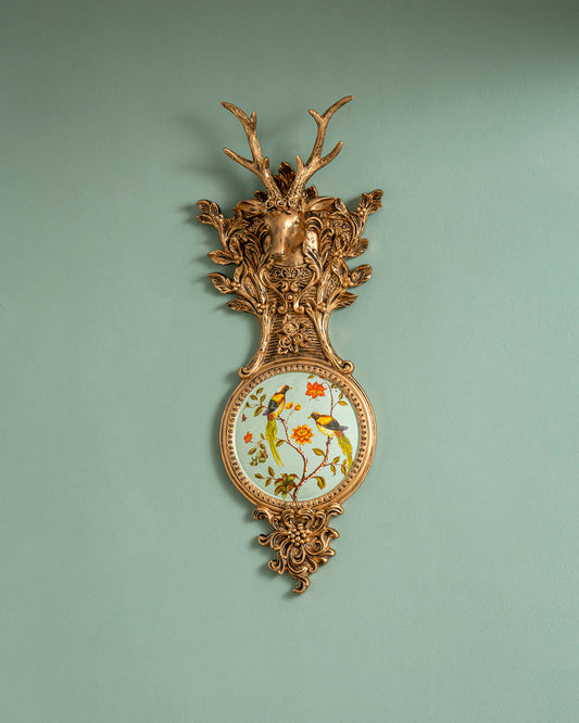Victorian Antler Floral Wall Accent