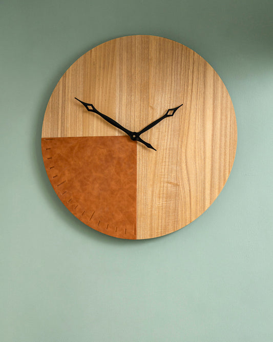 Dual Tone Wood Accent Wall Clock