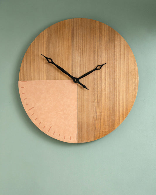 Dual Tone Wood Accent Wall Clock