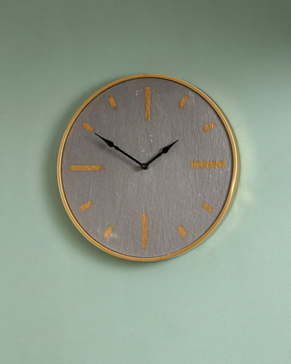 Minimal Gold Dial Wall Clock