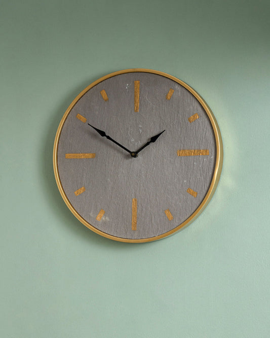 Minimal Gold Dial Wall Clock