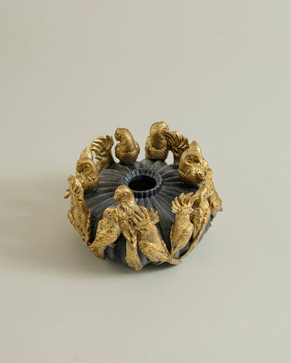 Royal Golden Aviary Vase